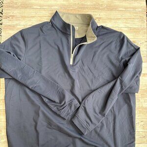 Peter Millar Stealth Performance Quarter Zip - Navy - XXL